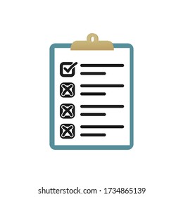 Check List Flat Icon. Vector illustration
