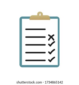 Check List Flat Icon. Vector illustration