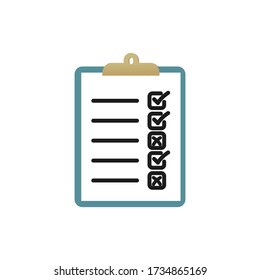 Check List Flat Icon. Vector illustration