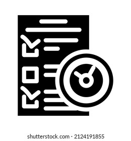 check list glyph icon vector. check list sign. isolated contour symbol black illustration