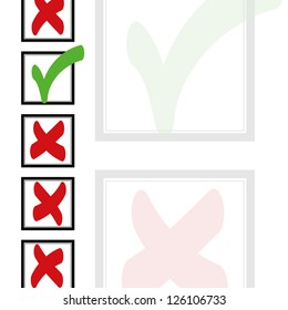 Check List Green Tick Red Marks Stock Vector (Royalty Free) 126106733 ...