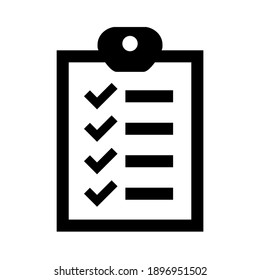 lista de comprobación de icono, tarea de lista de comprobación o portapapeles para el símbolo gráfico de programación, vector