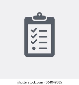 Check list icon. Clipboard symbol. Check mark icon, Flat Vector illustration