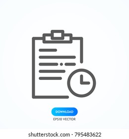 Check list icon, Clipboard vector, task symbol.