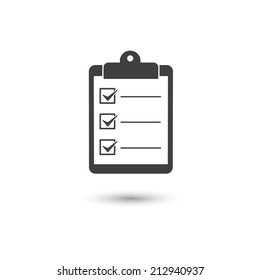 Check list icon conceptual of a survey quality control questionnaire tasks