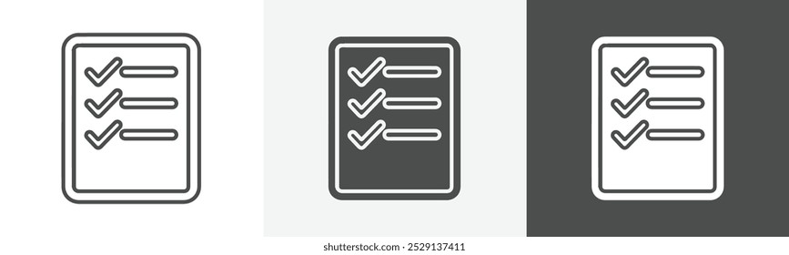 check list icon Design in thin line vector style