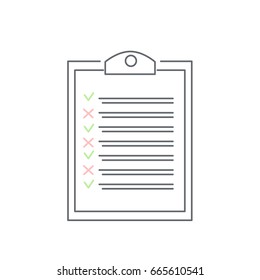 Check list icon. Editable line sketch. Stock vector illustration.