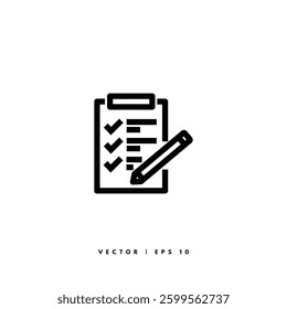 Check List Icon. Editable Stroke