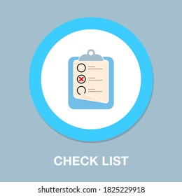 Checkliste Symbol. flache Illustration der Checkliste, Vektorsymbol für Web