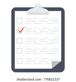Check list icon. Flat illustration of check list vector icon for web