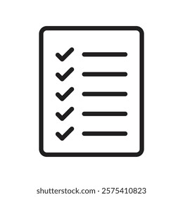 Check list icon Flat vector set outline