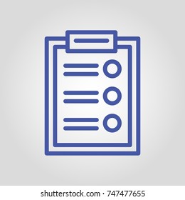 Check list icon isolated flat vector linear icon