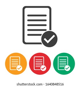 Check list icon isolated on white background. Vector illustration. Eps 10.