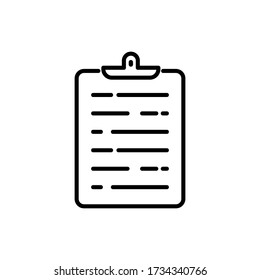Check list icon isolated on white background. Vector illustration.