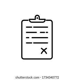 Check list icon isolated on white background. Vector illustration.