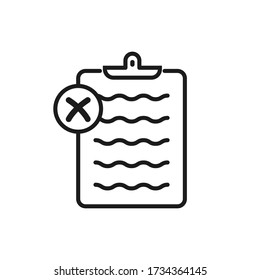 Check list icon isolated on white background. Vector illustration.