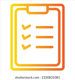 Checkliste-Symbol mit isoliertem Vektorgrafik und transparentem Hintergrund