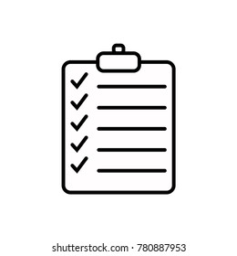 check list icon line art
