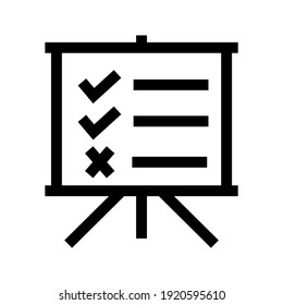 icono de lista de comprobación o logotipo símbolo de signo aislado ilustración vectorial - iconos vectoriales de estilo negro de alta calidad
