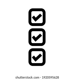 check list icon or logo isolated sign symbol vector illustration - high quality black style vector icons
