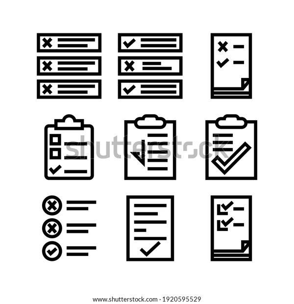 Check List Icon Logo Isolated Sign Stock Vector (Royalty Free ...