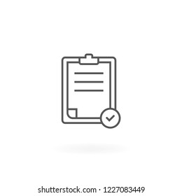 Check list icon. Modern clipboard line icon. Clipboard icon with check mark symbol