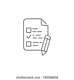 check list icon On white background.