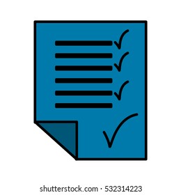 check list icon over white background. vector illustration