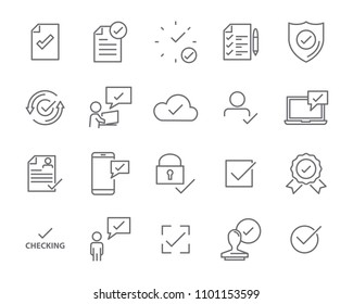 check list icon set, stamp icon, approval related