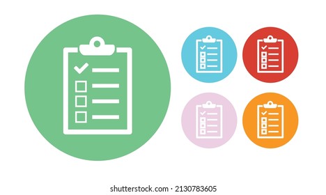 Check List Icon Set. Vector isolated set of illustration