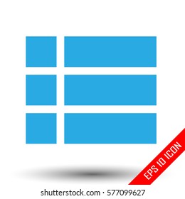 Check list icon. Simple flat logo of list on white background. Vector illustration.