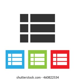 Check list icon. Simple logo of list on white background. Flat vector illustration.