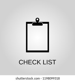 Check list icon. Check list symbol. Flat design. Stock - Vector illustration.