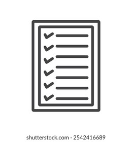 Check list icon Symbol mark in filled style