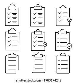Check list icon. symbol set symbol vector elements for infographic web.

