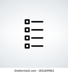 Check list icon, task form list. Stock vector illustration isolated on white background.