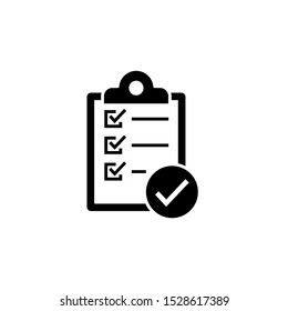 Farbe der Symbolvorlage überprüfen, Vektorsymbol der Liste überprüfen, einzeln auf weißem Hintergrund, Abbildung für Grafik und Webdesign