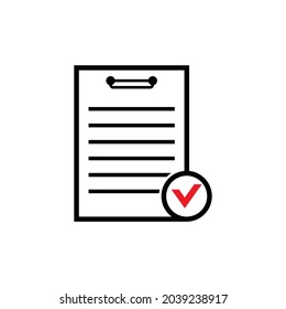 Check list icon template color editable, Check list icon vector sign isolated on white background illustration for graphic and web design