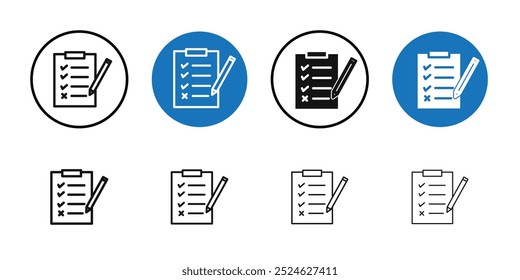 Check list icon Thin line art collection