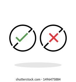 Check list icon in trendy flat style. Yes no symbol for your web site design, logo, app, UI Vector EPS 10. 