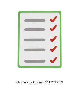 Check list icon in trendy flat style. Vector illustration.