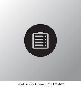 Check list icon in trendy isolated on grey background.Vector illustration.