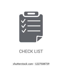 Check List icon. Trendy Check List logo concept on white background from Delivery and logistics collection. Suitable for use on web apps, mobile apps and print media.