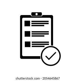 vectores de icono de lista de comprobación. icono de aprobación. icono aceptado.