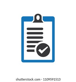 Check list icon vector blue