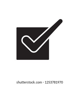 check list icon vector design. glyph style