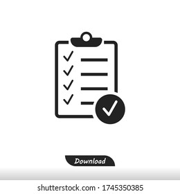 Comprobar los pasos vectores de iconos de lista 10