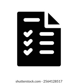 Check List icon. vector glyph icon for your website, mobile, presentation, and logo design.