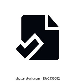 Check list icon vector illustration. One of set web icons. document with check mark symbol. chek mark logo design inspiration