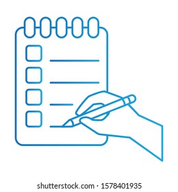 Check list Icon, Vector Illustration, Education Colour Outline